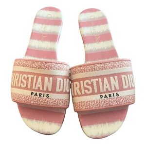 Christian Dior Pink Slide Sandals